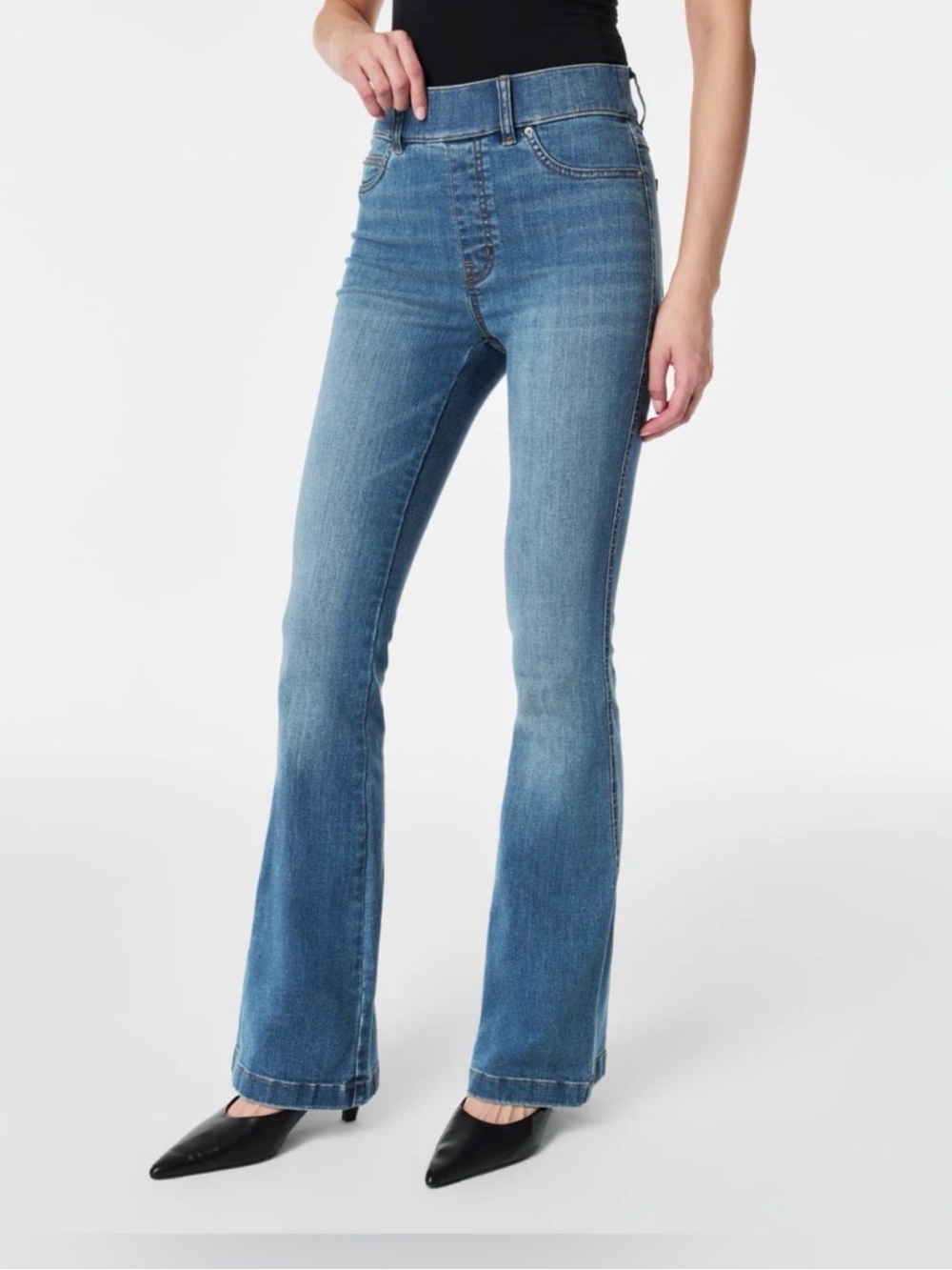 NWT SPANXshape EveryWear Pull On Flare Jeans Long Tall
